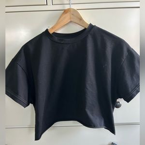 SHEIN oversized crew neck crop top